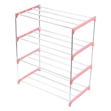 Imagem de Generic Organizador de Sapatos Multifuncional e de Alta, com Prateleira para Sapatos em Vários Níveis para Sala de Estar de Apartamento, Rosa de 4 Camadas, 43cm X 26cm X 55cm