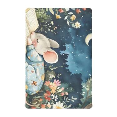 Imagem de Jogo de lençol infantil com elástico e lua e noite de mouse ultramacio 99 x 68 cm