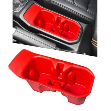 Imagem de Suporte de copo para Jeep Wrangler JL JLU 4XE/Gladiator JT 2018-2025 Acessórios Suporte de copo de inserção TPE antiderrapante console central suporte de bebida organizador de cupholder forro almofada