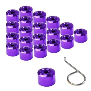 Imagem de Nihfien 20 peças de tampas de porca de roda de carro de 17 mm, tampas de proteção de parafuso de pneu automotivo à prova de poeira, ferramenta de remoção de desmontagem de substituição 1K0 601 173