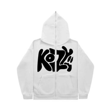 Imagem de Moletom Unissex Com Zíper Completo 2024 Estilo Casual Com Estampa Tama