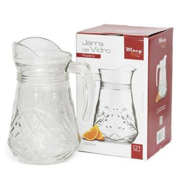 Imagem de Jarra De Vidro Rozana Para Suco Ou Água 1300Ml - Wincy