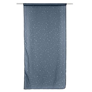 Imagem de Cortina de porta de janela de tule Ainoli Cortina para quarto sala de estar cafeteria (Azul-marinho)