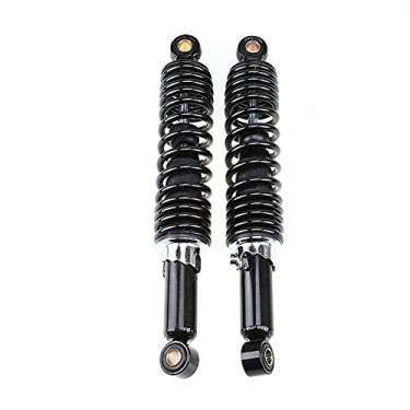 Imagem de Possbay Amortecedores traseiros para motocicleta, 320 mm, suspensão traseira para amortecedor de motocicleta Yamaha Honda Suzuki Dirt Sport, 1 par preto