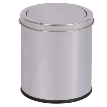 Imagem de Lixeira Inox Tampa Basculante Multiuso Banheiro Cozinha 5 L