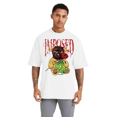 Imagem de Camiseta Oversized Estampada Masculina Algodão Conforto para Treino e Uso Diário-Masculino