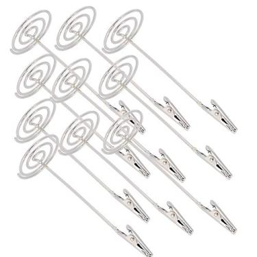 Imagem de YOUTHINK Porta-cartões de Lugar 10 Unidades de Clipes de Cartões de Mesa de Metal, Porta-números de Mesa Suportes para Fotos - de Lugar Suporte para Memorando de Imagem para Exibição de Festa de