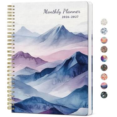 Imagem de Agenda mensal 2026-2027, calendário estético de 2 meses, 24 meses de janeiro de 2026 a dezembro de 2027, agenda mensal de 26 a 27, perfeita para escola, escritório, casa, 17,8 x 25,4 cm - Distant