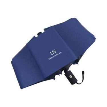 Imagem de Guarda-chuva Preto Com Proteção UV, Sombrinha De Chuva, 24 Varetas, To