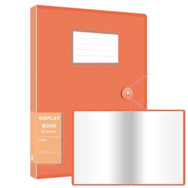 Imagem de Livro de exibição de fichário artístico com mangas de plástico, 80 bolsos, 21 x 28, rosa