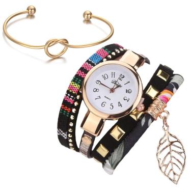 Imagem de Relógio Feminino Analógico Dourado Bracelete + Pulseira Love-Feminino