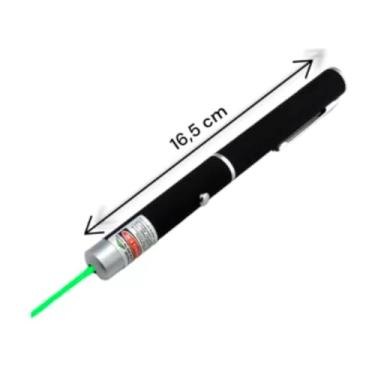 Imagem de Caneta Laser Pointer Verde, 16,5 cm, Apresentações e Reuniões, Preto