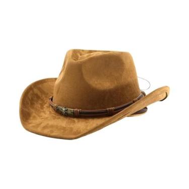 Imagem de Chapéu De Cowboy Vintage Em Camurça Para Homens E Mulheres, Chapéu De 