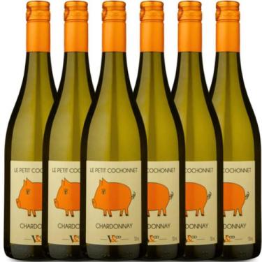 Imagem de Vinho le petit cochonnet igp chardonnay 750ml branco kit c/6