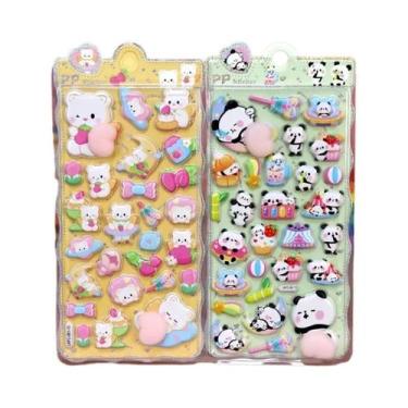 Imagem de Adesivos 3D De Desenhos Animados Squishy 2PCS Coelho Capivara Urso Par