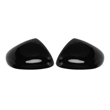 Imagem de Adesivo de carro retrovisor lateral espelho capa asa tampa exterior porta traseira caso guarnição fibra de carbono olhar compatível com honda fit jazz 2020-2024(Black)