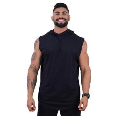 Imagem de Regata Longline com Touca Masculina MXD Conceito Lisa Sem Estampa Multicoloridas-Masculino