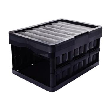 Imagem de mala dobrável preta de 12 litros