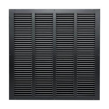 Imagem de Serve para abertura de duto de 20 x 20 | Grade de ar de retorno de aço da Handua | Grelha de cobertura de ventilação para parede lateral e teto | Preto | Grade de admissão de ar frio HVAC | Dimensões