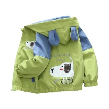 Imagem de Jaqueta Corta-vento Com Capuz E Zíper Para Bebês Meninos, Com Desenho 
