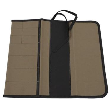 Imagem de Fafeicy Bolsa de Ferramentas de Enrolar de Lona Durável Organizador de Vários Bolsos Com Faixas Elásticas para Espátulas de Acabamento Materiais de Pintura Estúdio de Arte Camping