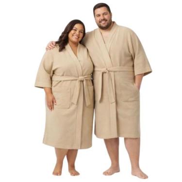 Imagem de Roupão XXG Plus Size Microfibra Banho Unissex Adulto - Girassol Enxova