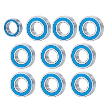 Imagem de MYHWDRNU Peças de carro RC compatíveis com Tamiya 1/10 RC Crawler carro caminhão atualização modificação acessórios peças 10 peças cubo de roda kit de rolamento selado