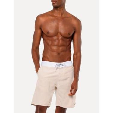 Imagem de Bermuda Calvin Klein Swimwear D'Água Cupro Tag Areia-Masculino