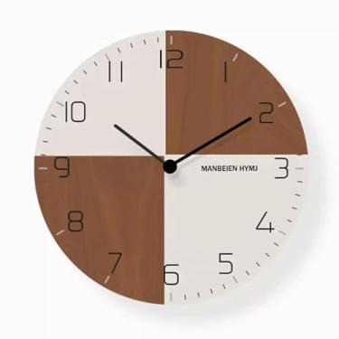 Imagem de KEG801302 Relógio de relógio e relógio de parede para sala de estar, casa, moda, sala de jantar, relógio de quartzo simples e silencioso, adequado para sala de estar, estudo, quarto, relógio de parede