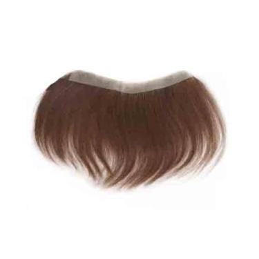 Imagem de Aplique de testa Base PU Homens Peruca Cabelo Humano Frontal Linha Fina V Loop Reto Testa(16x2cm)