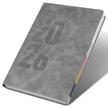 Imagem de Garneck Agenda 2026 para agenda, diário, semanal, mensal, caderno, rastreador de hábitos, livro de compromisso, capa macia, PU, diário, A5, organizador de escritório em casa