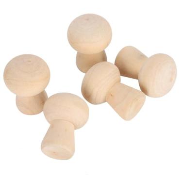 Imagem de Generic Corpos de Bonecas de Madeira de Com Formato de Cabeça de Cogumelo, 20 Peças de Bonecas Inacabadas para Materiais de Arte e Artesanato, Ideais para Projetos Infantis Pintados à Mão