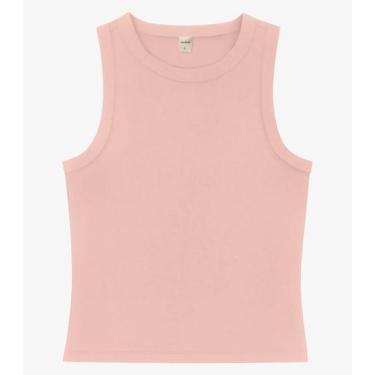 Imagem de Regata Básica Feminina em Cotton Leve Rovitex Rosa, M, Rosa