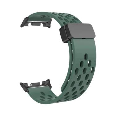 Imagem de Pulseira De Silicone Com Fivela Magnética D De 46mm 44mm 40mm Para Sam