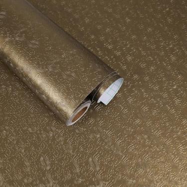 Imagem de FANCYEASY Papel de parede metálico autoadesivo para cozinha, à prova d'água, papel de contato de bancada, 40 cm x 299 cm, nuvens auspiciosas, aparência metálica, papel de parede de vinil para armários