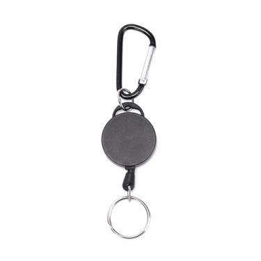 Imagem de Porta-chaves de corrente telescópica para acampamento de corda de aço inoxidável (1 peça)