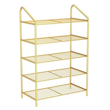 Imagem de Prateleira de sapato, organizador de sapateira, multiuso, metal, sapateira, suporte de ferro ou organizador de armazenamento em pé para sala de estar, vestiário e corredor, suporte de sapatos (cor