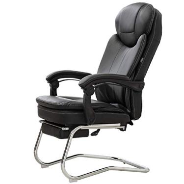 Imagem de Cadeiras de escritório para computador com encosto alto ergonômico, cadeira executiva de couro sintético com apoio lombar