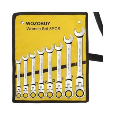 Imagem de Conjunto De Chaves Combinadas Com Catraca De 6-23mm Em Aço Cromo Vanád