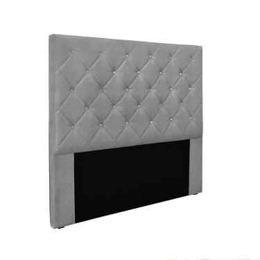 Imagem de Cabeceira Cama Box King 195 Cm Tania Linho S04 - D'rossi Cor Cinza