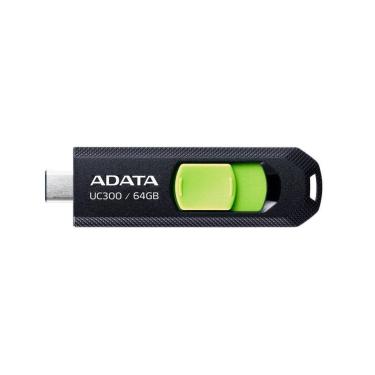 Imagem de Pen Drive 64GB A UC300, USB 3.2, OTG, Dual Conector, Retrátil, Preto e Verde - ACHO-UC300-Unissex