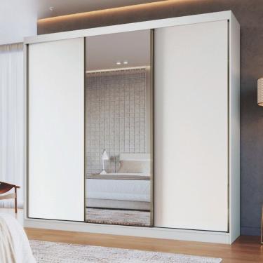 Imagem de Guarda Roupa Casal com Espelho 3 Portas de Correr em MDF Imperial New Moveis Castro
