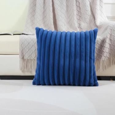 Imagem de Capa P/ Almofada Pelúcia Wave Soft 2 lados - 40 X 40 CM - S DECOR, Azu