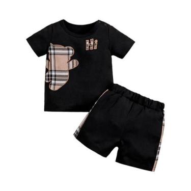 Imagem de Conjunto De Roupas Para Bebês, Camisetas Infantis De Manga Curta, Shor