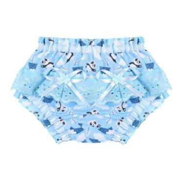 Imagem de Calcinha Infantil Bebê Bunda Rica Menina Algodão Fofa Folho Luxo - C &