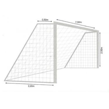 Imagem de Rede Oficial Futebol de Campo Fio 4 (Nylon) - Par-Unissex