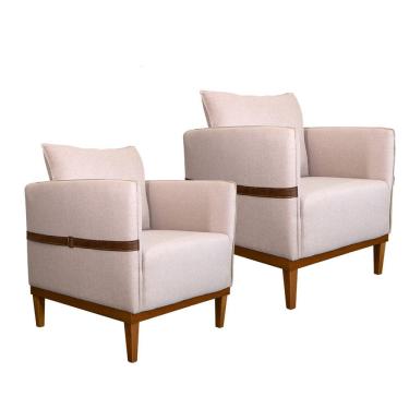 Imagem de Kit 2 Poltronas Indiana com Molas Espirais Movellu Home