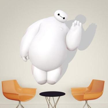 Imagem de Adesivo de parede 3D Baymax Cartoon para quarto e decoração de criança