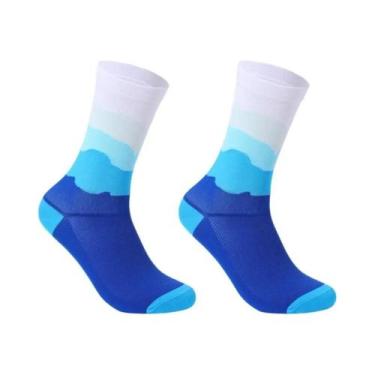 Imagem de Meias Esportivas Unissex Para Atividades Ao Ar Livre Ciclismo Corrida 