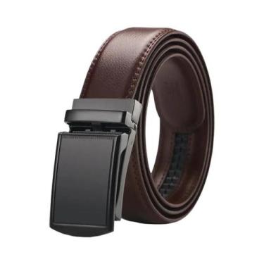 Imagem de Cinto Masculino plus Size 170-130cm Com Fivela Automática, Moda Casual